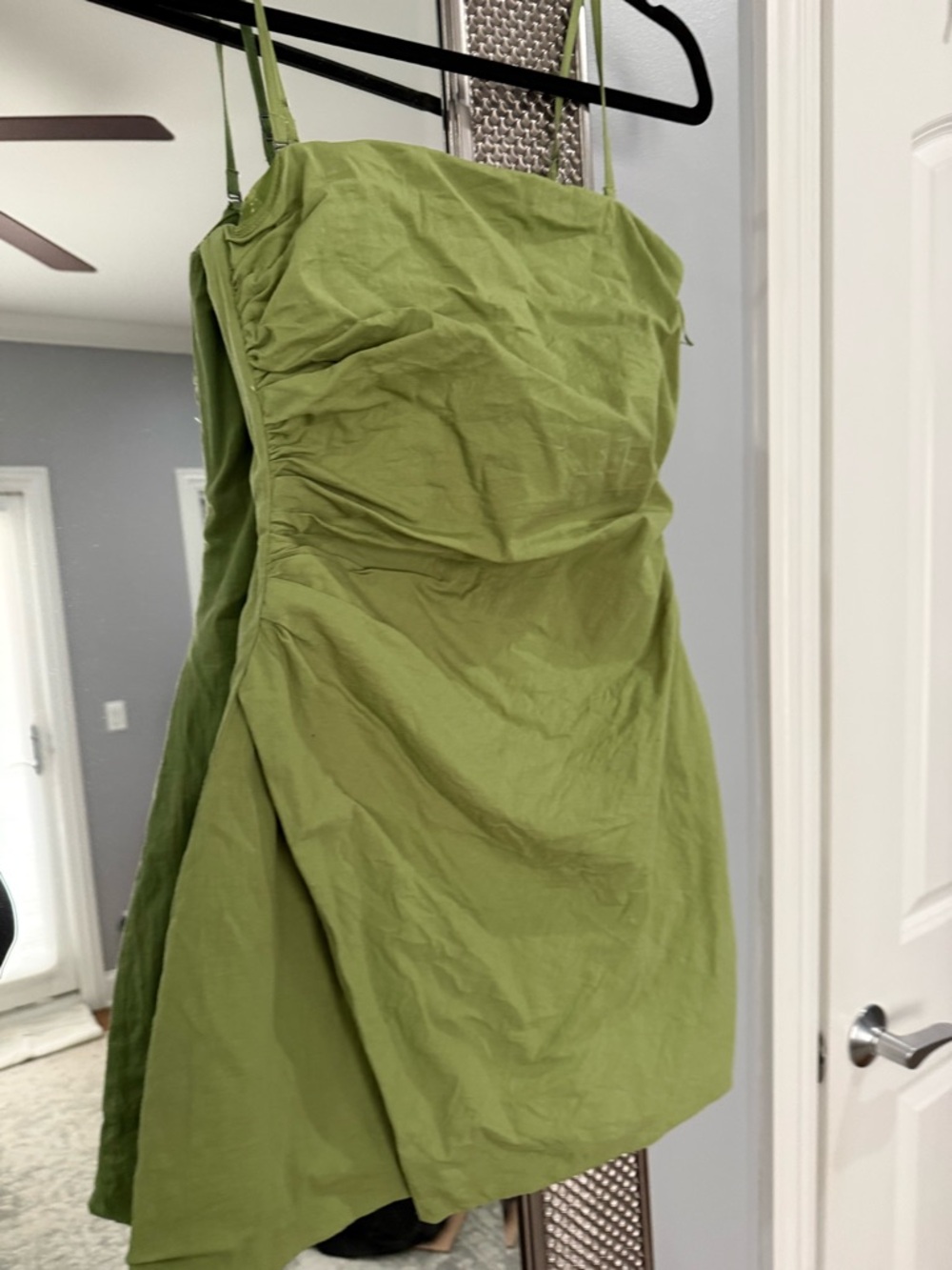 Abercrombie & Fitch Olive Green Strapless Mini Dress